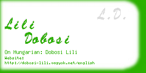 lili dobosi business card